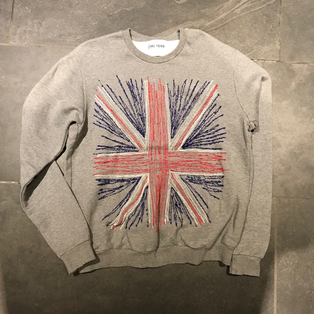 *NWOT*Jimi Roos Union Jack Sweatshirt